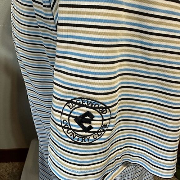 FootJoy Mens Medium Edgewood Country Club Mens Striped Short Sleeve Polo - Picture 6 of 8